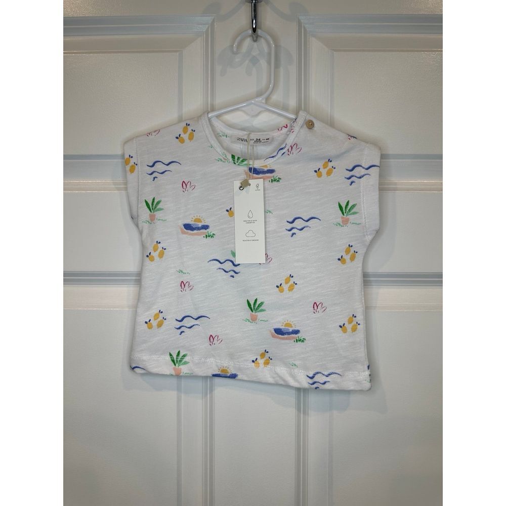 Zara Short Sleeve Shirt Size 3-6 Months NWT